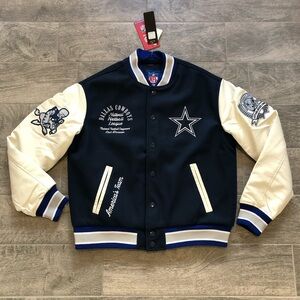 New Ultra Game Official License NFL Dallas Cowboys Bomber Jacket Adults Size M